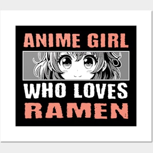 Anime Girl Who Loves Ramen Posters and Art